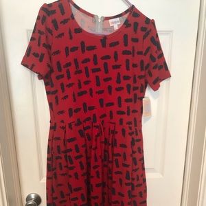 LuLaRoe XL Amelia A-line dress with pockets
